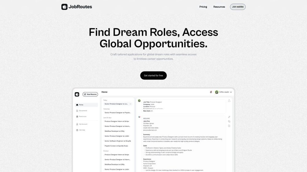 JobRoutes: AI Resume Builder for Tailored Job Applications