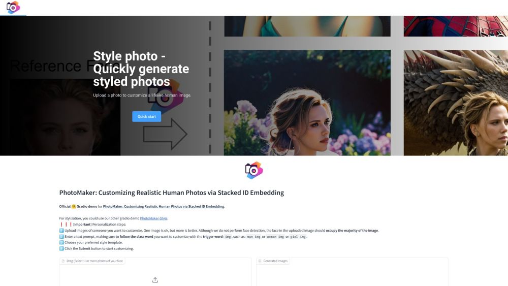 Style Photo: One-Click Stylish Photo Generator, Preserves ID Attributes