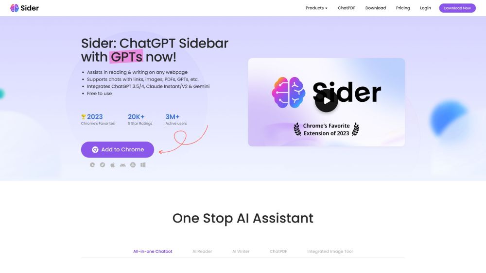 Sider: AI Sidekick for Productivity in Browsing & Writing