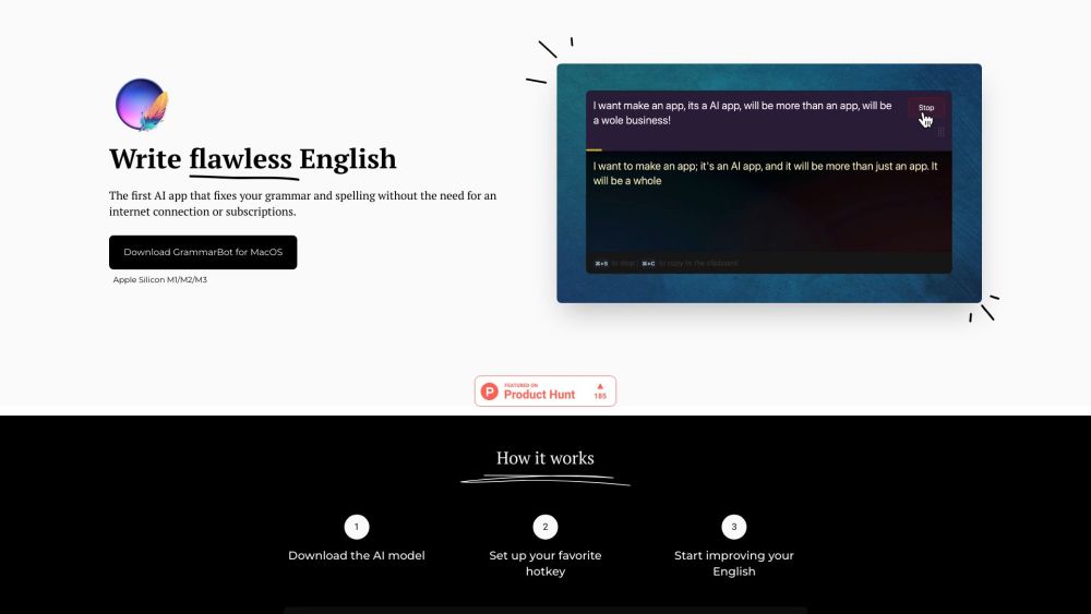 GrammarBot: MacOS App for English Grammar Accuracy & Corrections