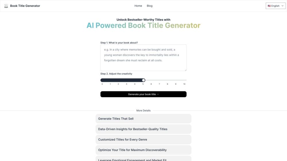 AI Book Title Generator: Bestseller Titles, Sales & Discoverability