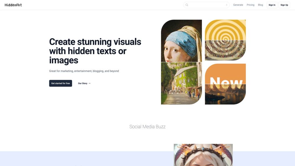 HiddenArt.AI: Easy Art Creation & Sharing with Hidden Texts or Images