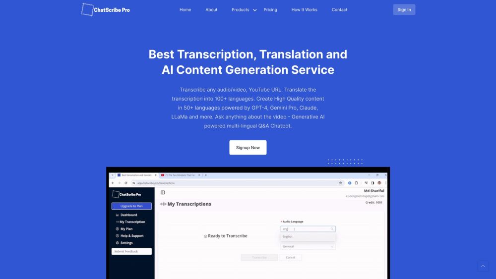 ChatScribe Pro: AI Transcribe, Translate, Create, Chat