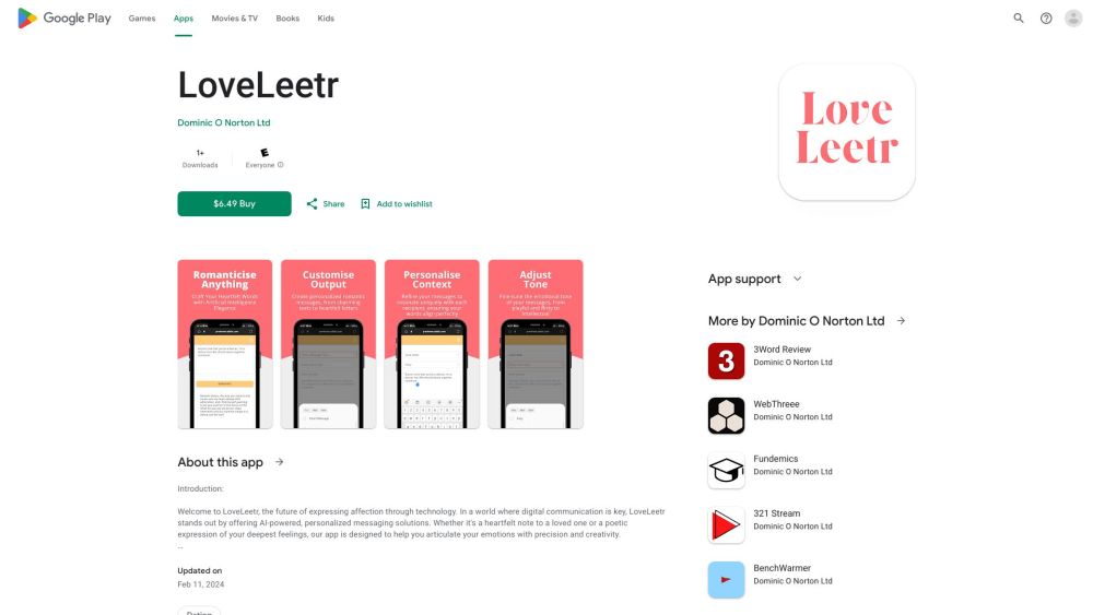 LoveLeetr: AI Tool for Personalized, Perfect Love Letters