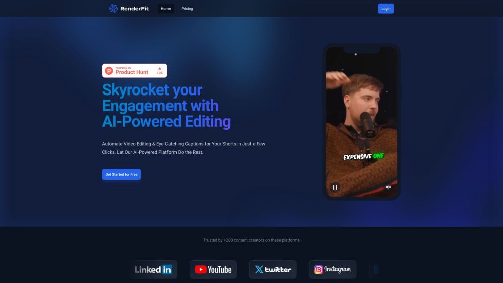 RenderFit: AI-Driven Video Editing & Captions Automation