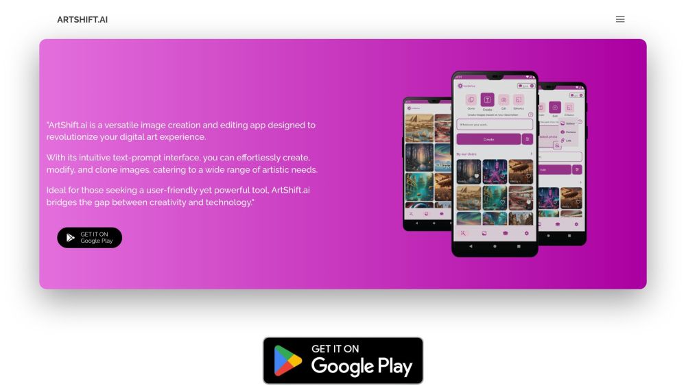 ArtShift.ai: Versatile Image Creation & Editing App for Digital Art