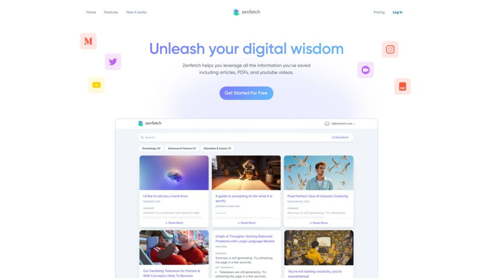 Zenfetch: AI Search Engine & Assistant for Web Content Knowledge Base