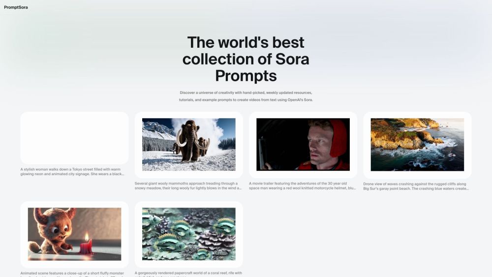 PromptSora: Discover AI Prompts & Videos for Sora from OpenAI