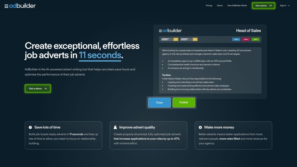 AdBuilder: AI Powered Tool for Fast, Optimised Job Adverts