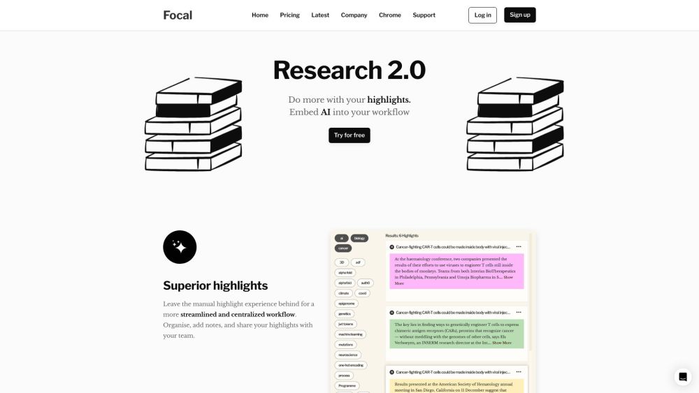 Focal: AI Powered Reading and Research with Ad-Free Access