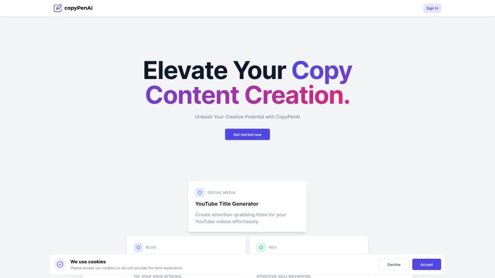 CopyPenAi: Unique Content Tool Matching Your Brand Voice