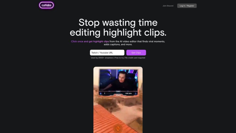 Cutlabs : AI Video Editor for Streamers, Fast and Efficient