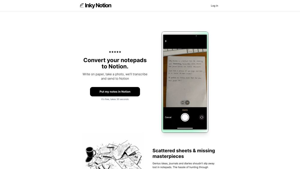 Inky Notion: Convert Paper Notes to Notion Pages Effortlessly