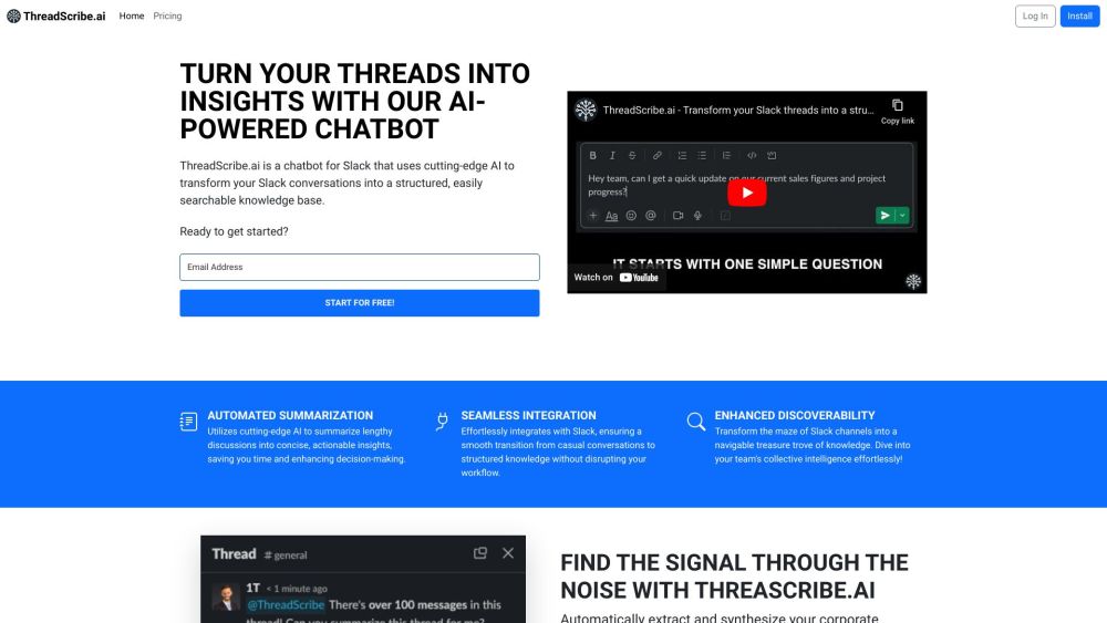 ThreadScribe.ai: AI Chatbot for Slack, Converts Threads to Knowledge