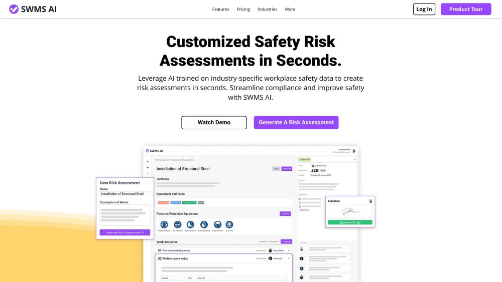 SWMS AI: Automated Risk Assessments for High-Risk Tasks