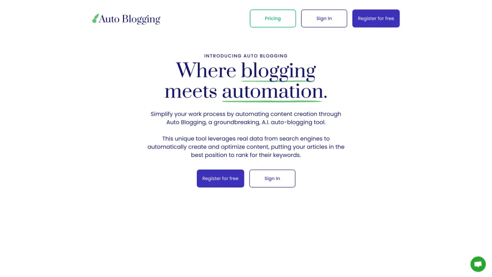 Auto Blogging: AI Content Creation & SEO Optimization - Simplify Your Work