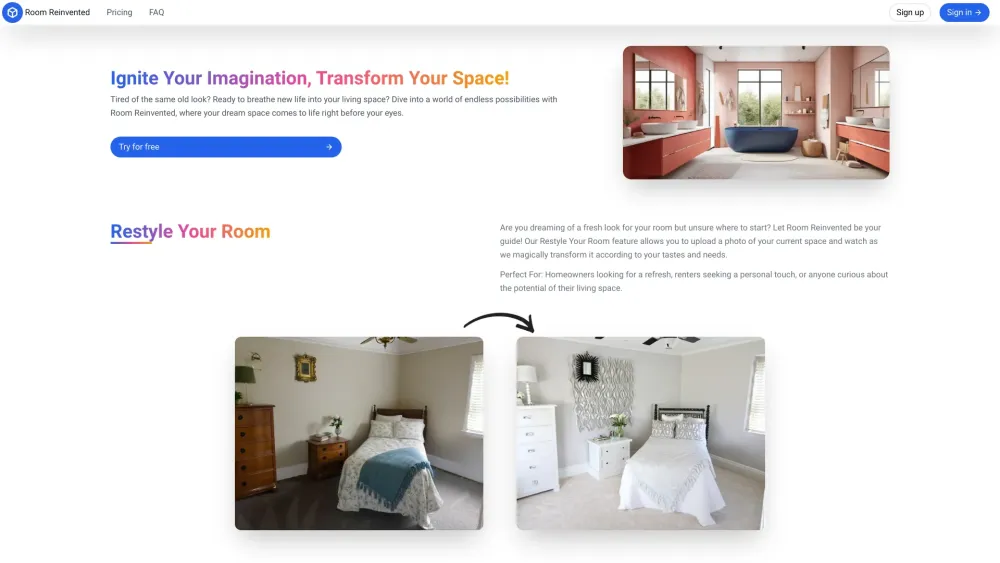 Room Reinvented: AI-Powered Tool for Innovative Room Restyling with Ease