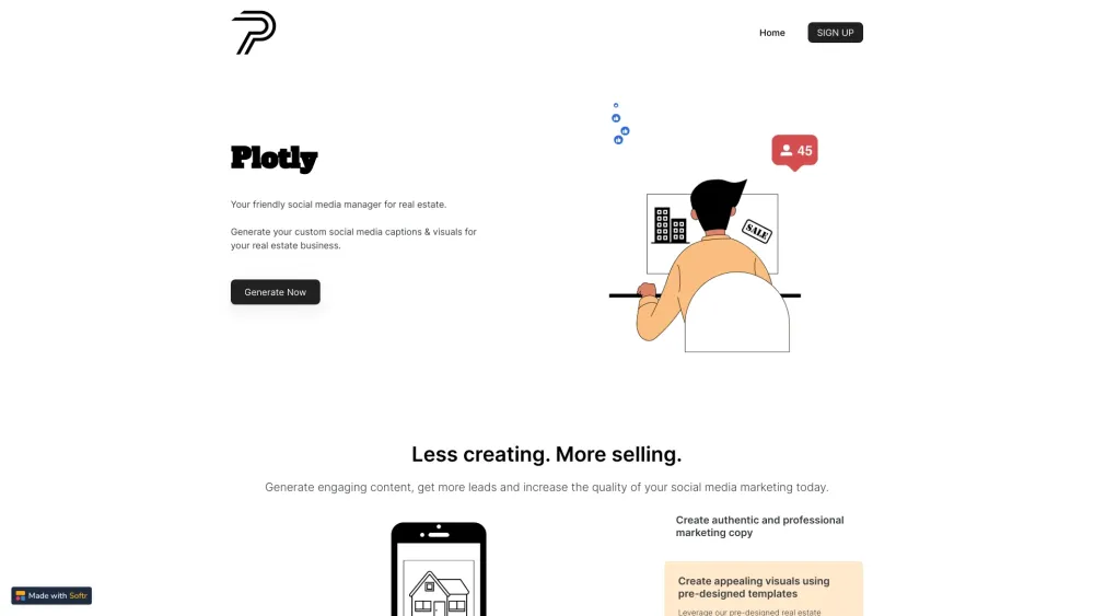 Plotly: Social Media Manager For Real Estate Experts - Friendly & Effective
