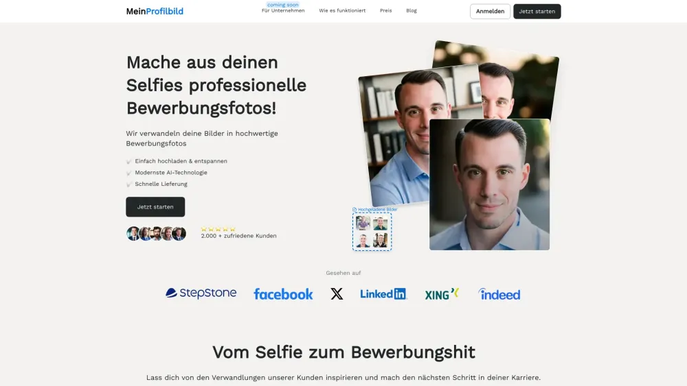 MeinProfilbild: AI-Headshots Transformation - Create Professional Selfie Portraits