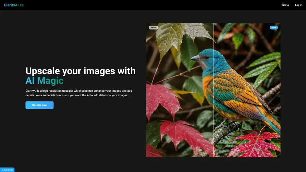 ClarityAI: High-Resolution AI Image Upscaler and Enhancer