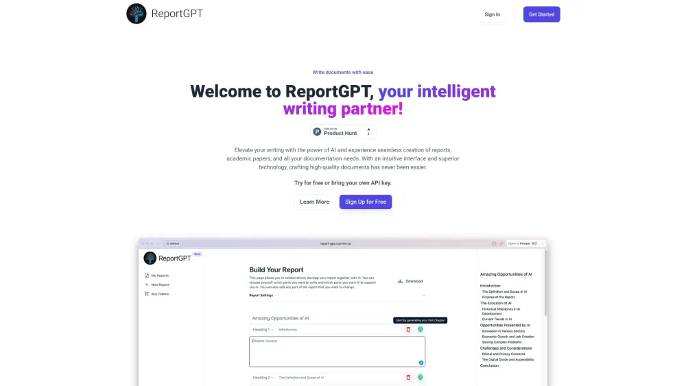 ReportGPT: Elevate Writing, Streamline Flow, Save Time