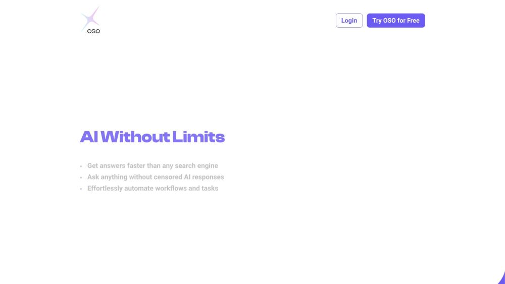 OSO AI: Fast Search, Unrestricted Chat, Easy Workflow Automation
