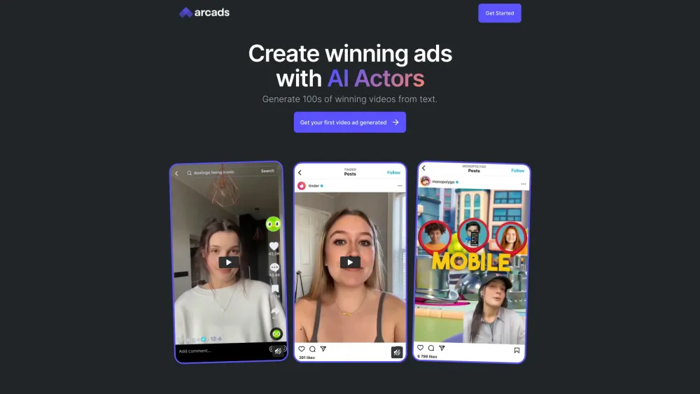 Arcads: AI-Driven Tool - Create Engaging Video Ads Using AI