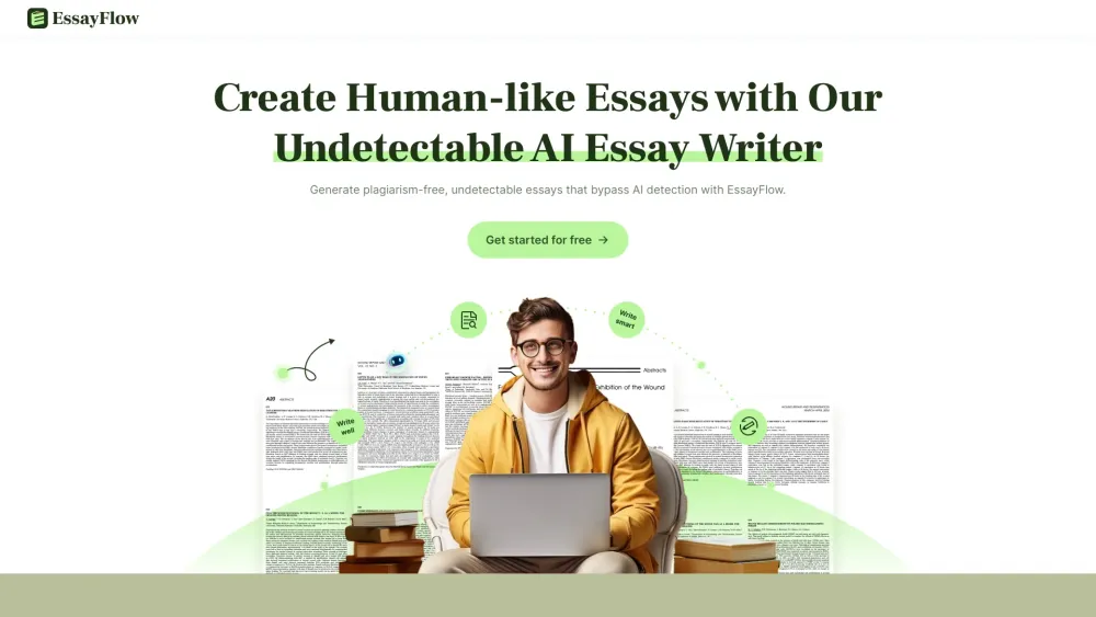 EssayFlow: AI Writer for Unique, Human-like, Plagiarism-free Essays