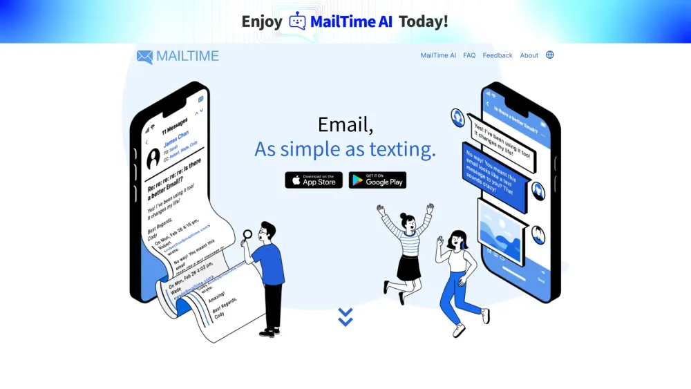 MailTime - The Email Messenger : Quick, Easy Email as Texting