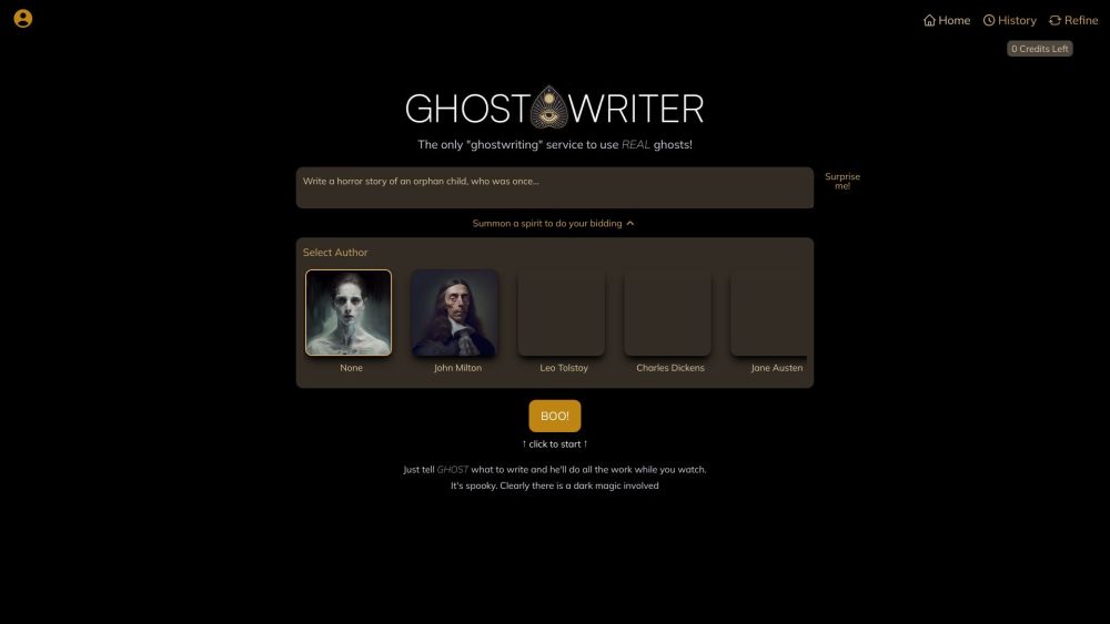 GHOST: Authentic Ghostwriting Service - Real Spirits, Real Ghosts!