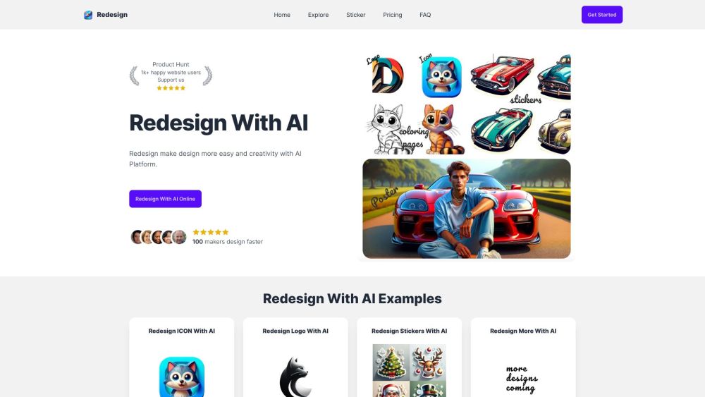 Redesign With AI: AI-Generated Logos, Icons, Posters & More