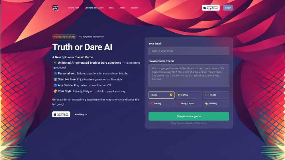 Truth or Dare AI: Unique, Imagination-Fueled Gaming Experience | Unique Rounds