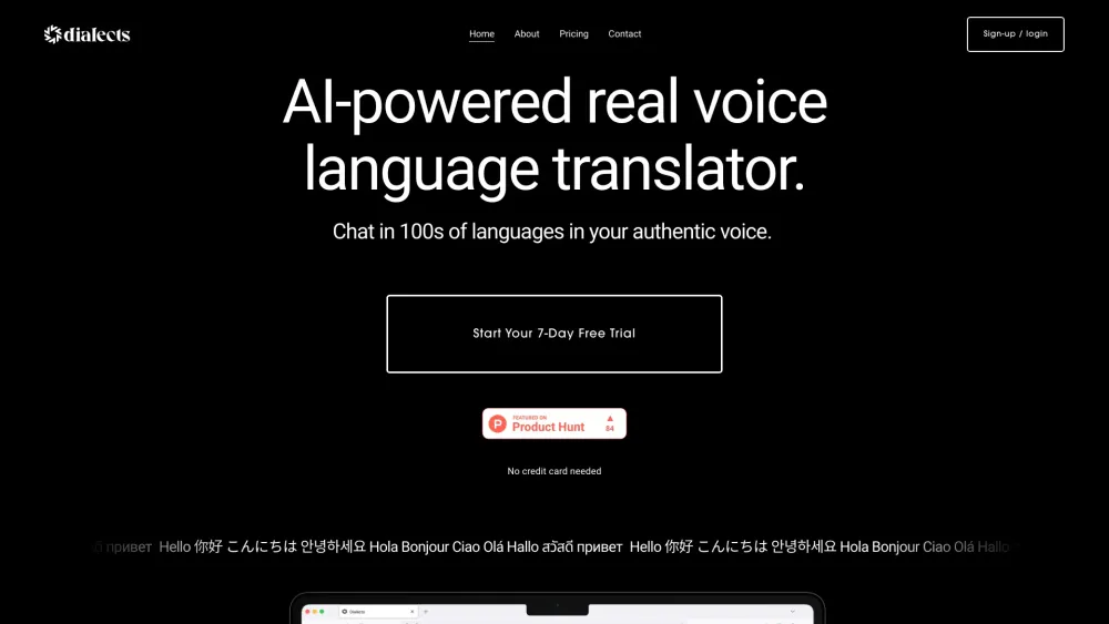 Dialects App: Real Voice Translation for Seamless Talk