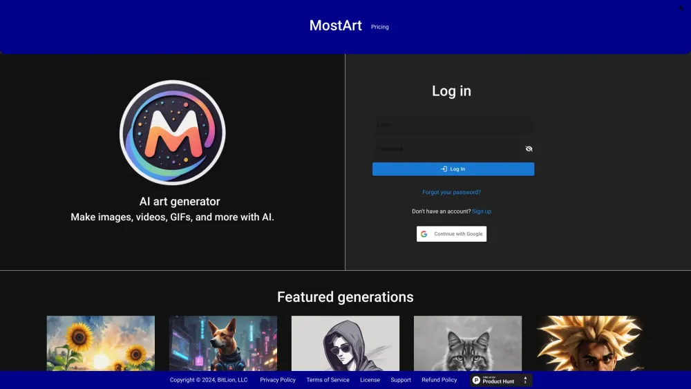 MostArt: AI Image, GIF, Video Creator & Converter Tool - Versatile AI Generator