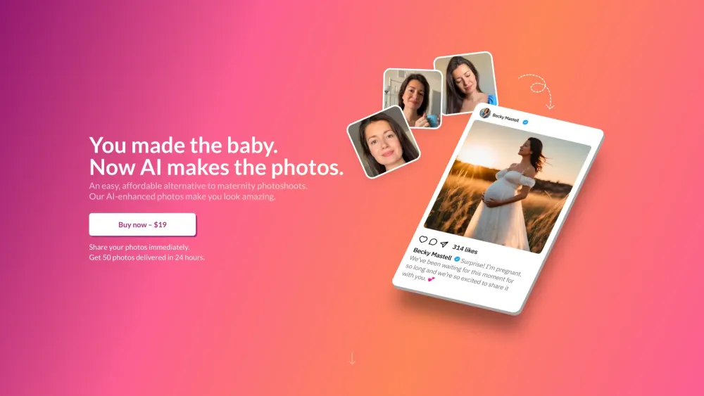 MaternityPhotoshoot : AI-Crafted Pregnancy Images - Baby Made, Photos Made