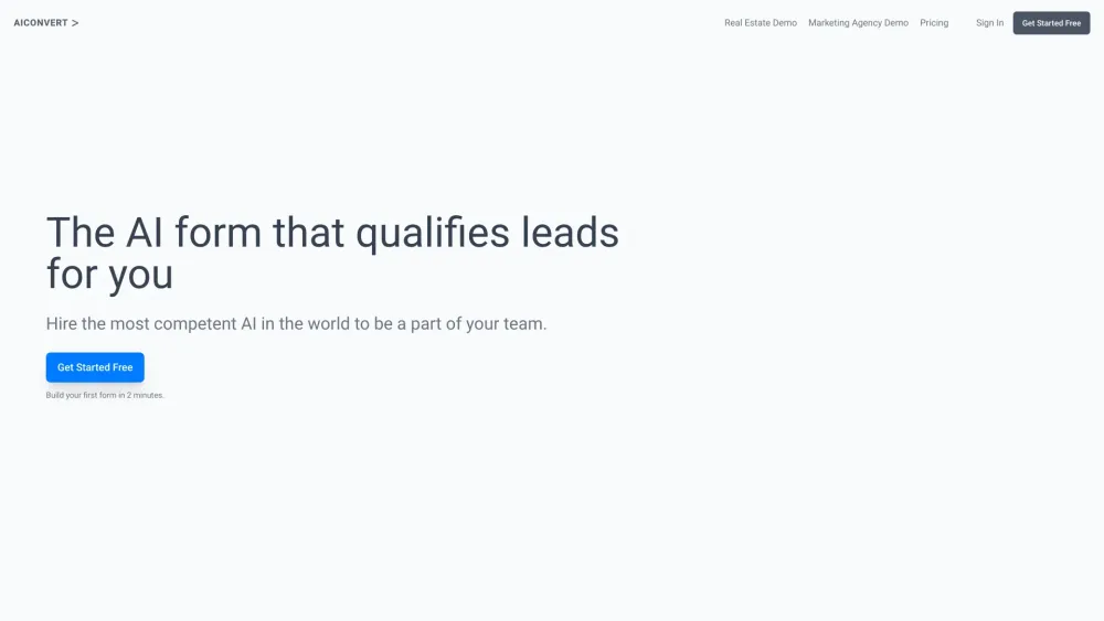 AIConvert: Engage, Qualify & Convert Inbound Leads with AI Form