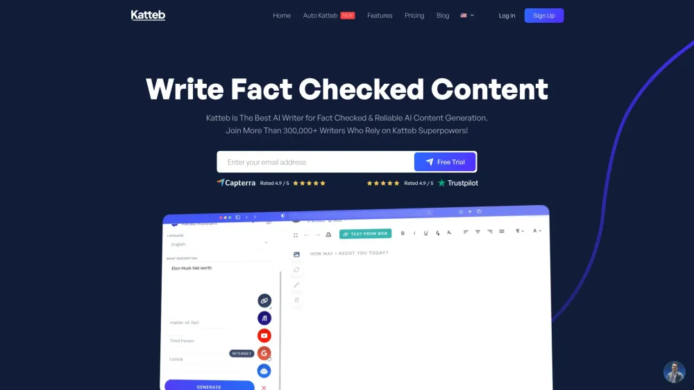 Katteb: AI Writing Software with Rigorous Fact-Checking Techniques