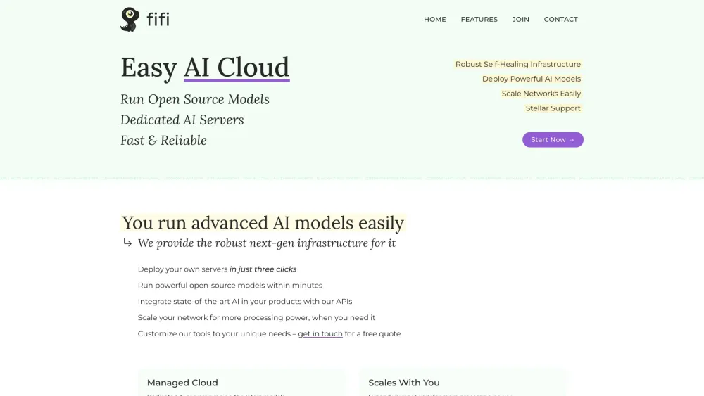 Fifi.ai: Managed AI Cloud & Smart Tools for Accelerated Growth