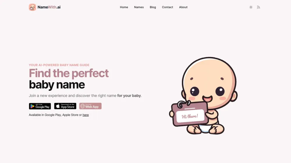 NameWith AI: AI-Powered Guide for Perfect Baby Names & Naming Help