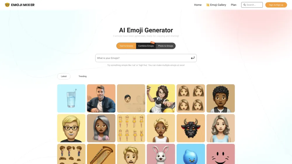 Craft & Combine: Generate AI Emojis, Mix Keywords for Unique Creations