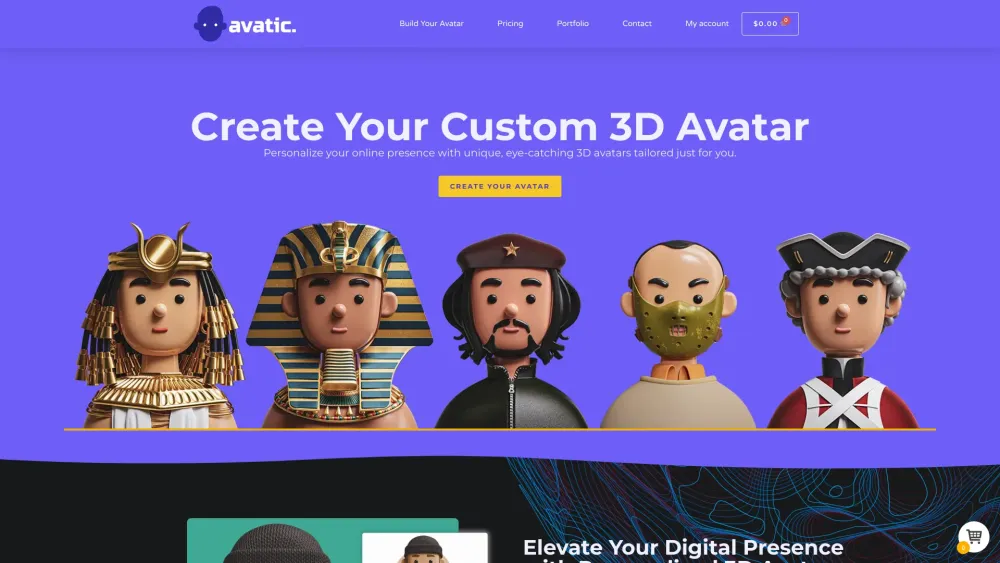 Avatic: Personalized 3D Avatars from Your Photos Online