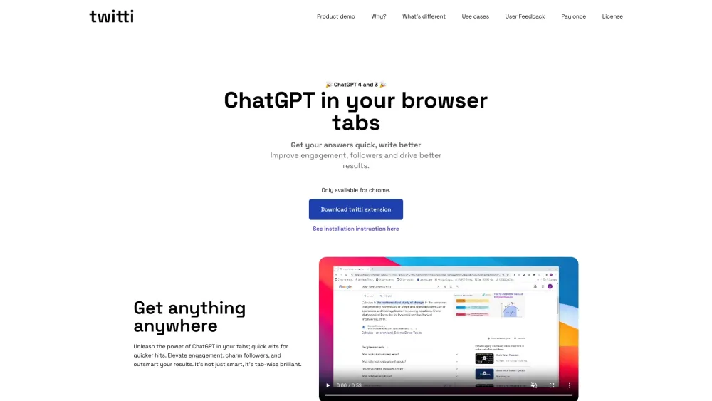 Twitti: Enhance Browsing with AI ChatGPT Extension