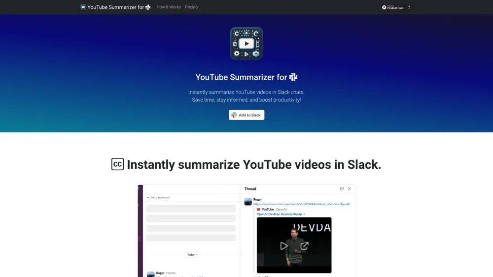 YouTube Summarizer for Slack: Instant Video Summaries in Slack