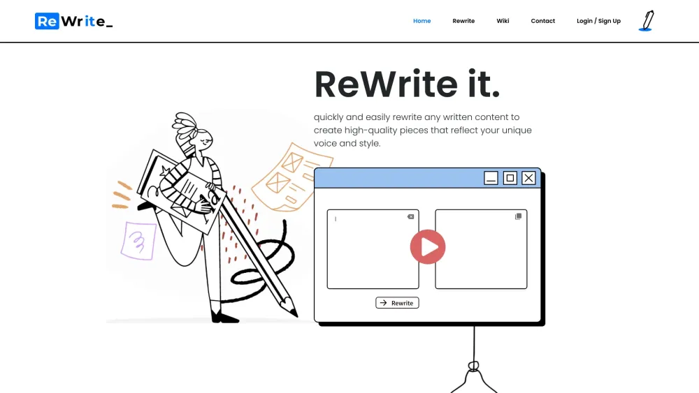 ReWrite It.AI: Elevate Your Writing with AI-Powered Suggestions