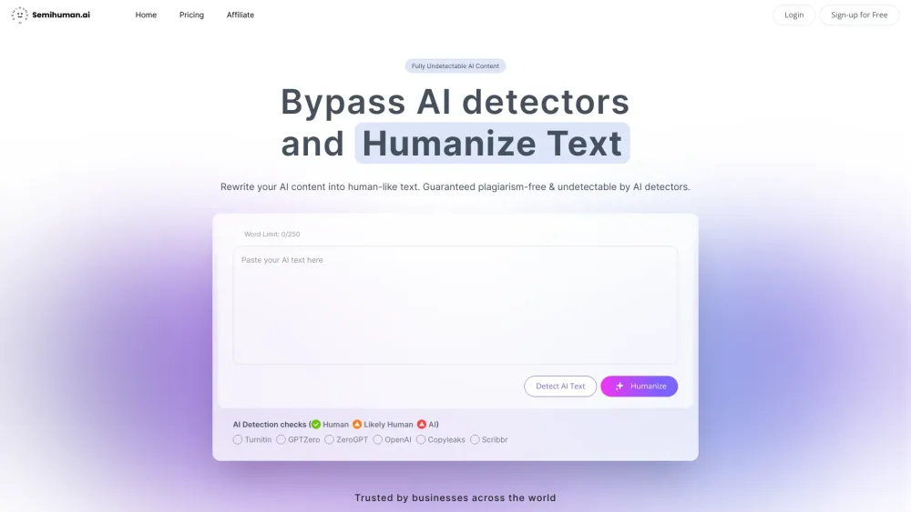 Semihuman AI : Bypass AI Detectors, Humanize Your Text