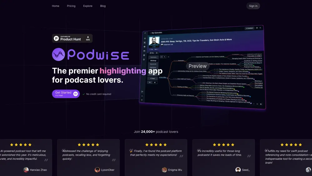 Podwise: Transcribes, Extracts Insights, Notion Sync for Podcasts