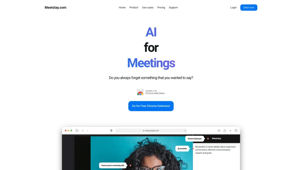 Meetslay - AI for Meetings: Never Forget Points - Always Say Everything