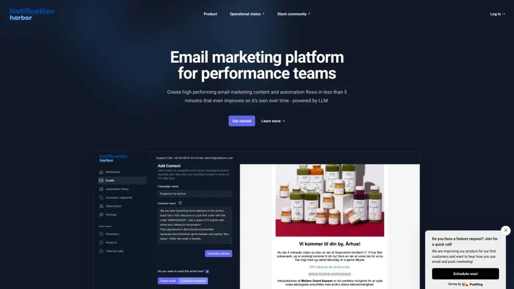 Notification Harbor: AI Email Marketing & Template Generation Platform