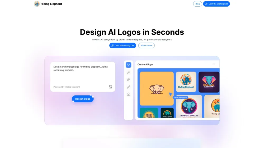 HidingElephant: AI Logo Design Tool for Professionals