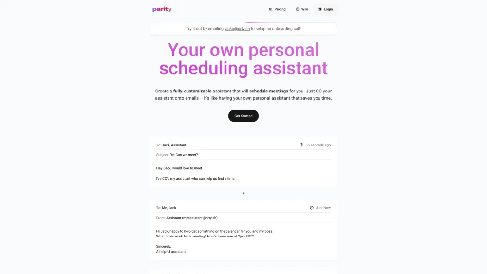 Parity : Your Personal AI Scheduling Assistant - Efficient Time Management